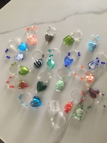 20 Heart etc. Wine Glass Charms !  Great For Weddings,  Showers,  Parties Etc .