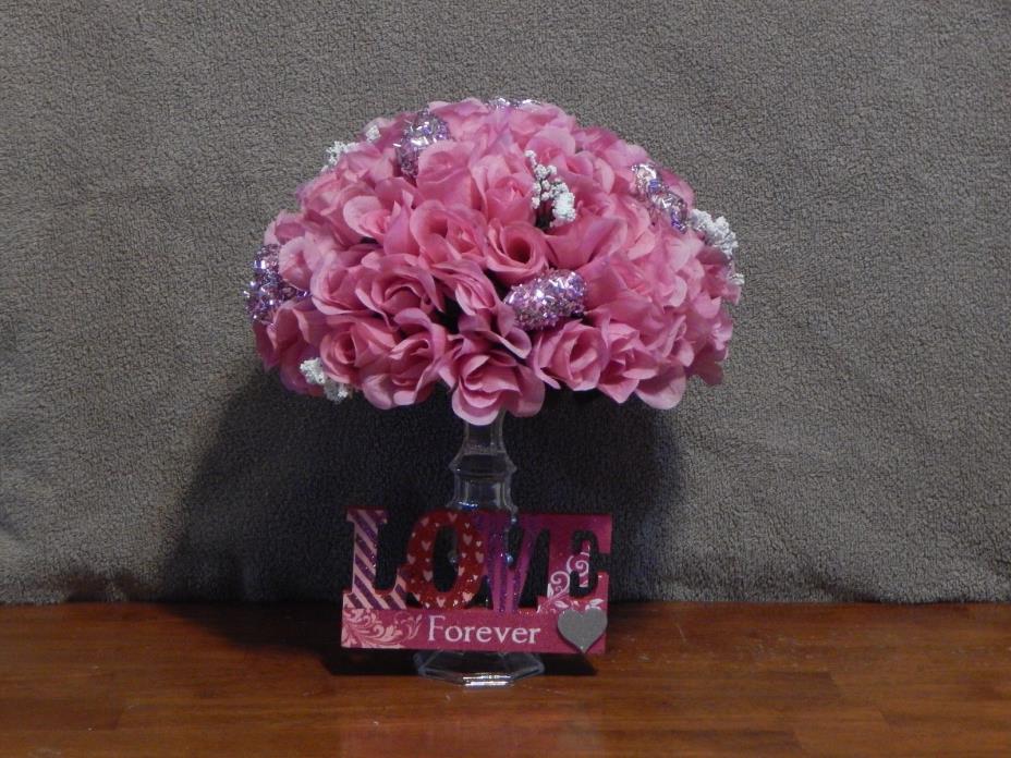 Valentine Love Forever Rose Centerpiece