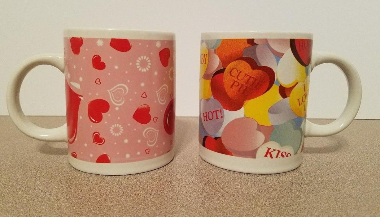 Conversation Hearts Heart Valentine 2 New Mugs Coffee Tea