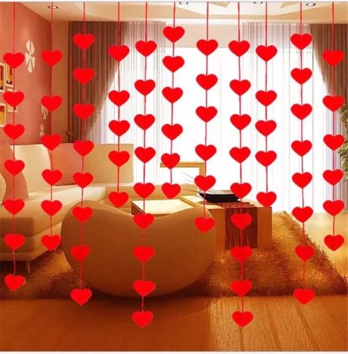 5 Sets(80pcs)  Hearts With String Valentine Day/Wedding/Romantic Decor