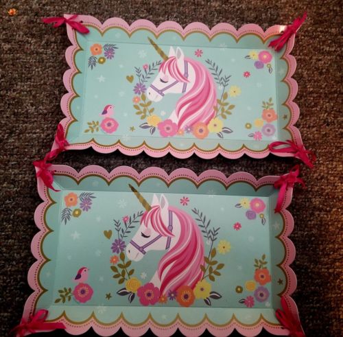 Unicorn party serving trays rainbow unicorn party supplies