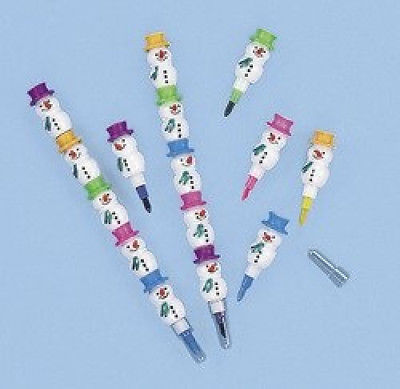 Stackable Snowman Crayons. FX. Free Delivery