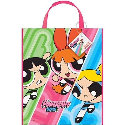 (Large Goody Bag) - Large Plastic Powerpuff Girls Goodie Bag, 33cm x 11”