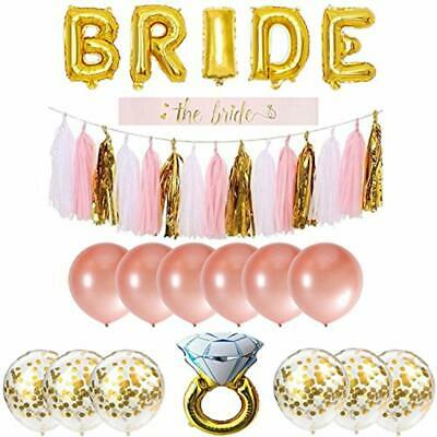 Bachelorette Banners & Garlands Party Decorations Pack Includes: Gold Foil Bride