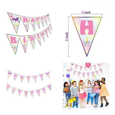 Party Hero Unicorn Themed Happy Birthday Banner Party Supplies New Gift Toy