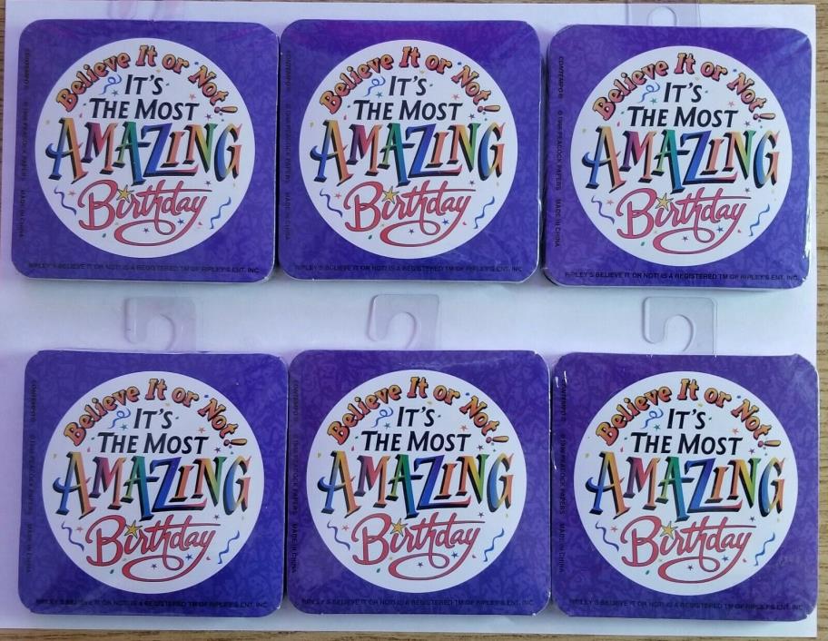(24) Ripley's Believe it or Not! Birthday Party COASTERS Free Shipping!