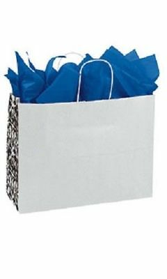 250 Bags Damask Paper White Black Shopping 16” x 6” x 12” Merchandise Vogue