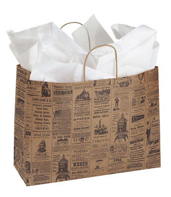 Paper Shopping Bags 100 News Print Newsprint Gift 16