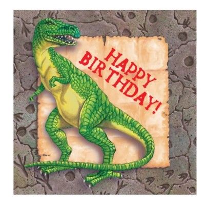 Diggin for Dinos Luncheon Napkins 16 Count 3 Ply Dinosaur Party Supply