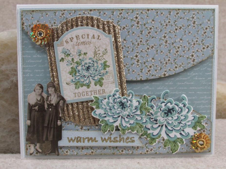 Handmade Greeting Card Birthday 3-D A2 Card w/Envelope Vintage Ladies Special