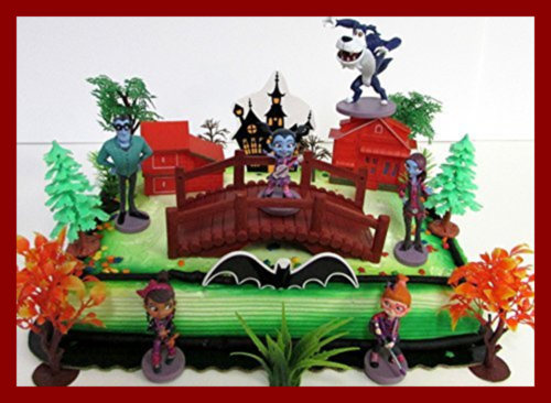 Vampirina Birthday Cake Topper Set Featuring Vee & Friends Figures Decorative Th