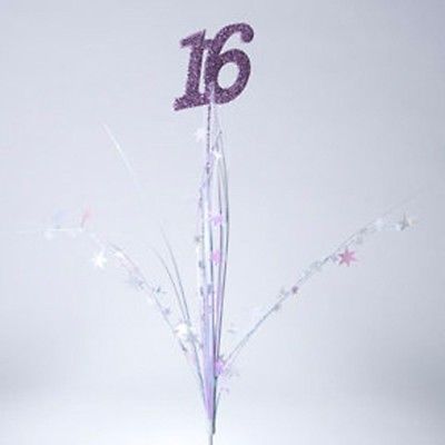 Sweet 16 Centrepiece Sprays pkg/12. Party Deco. Shipping is Free