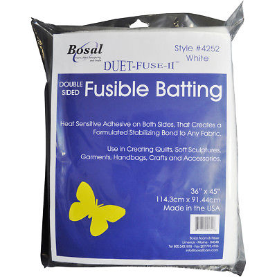 Bosal Duet-Fuse-II Double-Sided Fusible Batting. Free Shipping