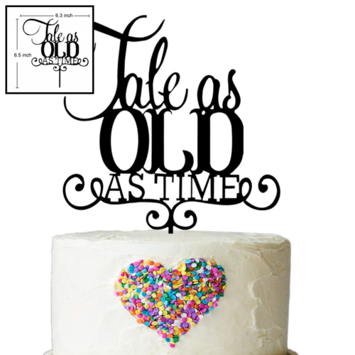 Tale As Old Time Wedding Cake Topper Romantic Fairytale Anniversary Vow Renewal