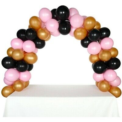 Celebration Tabletop Balloon Arch, Gold Black and Pink. Unbranded. Brand New