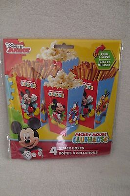 Disney Mickey Mouse 4 Snacks Boxes Favor New
