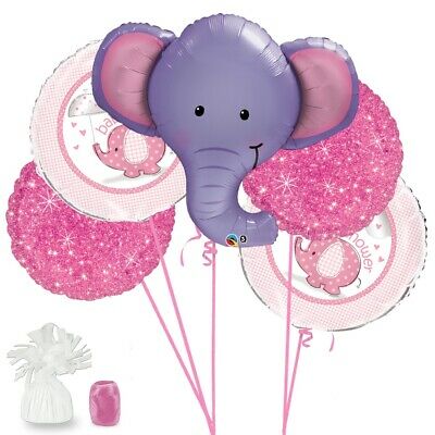 Elephant Baby Shower Girl Balloon Bouquet Kit. Costume Supercenter