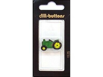 Dill Buttons 25mm 1pc Shank Green Tractor. Dill Buttons of America