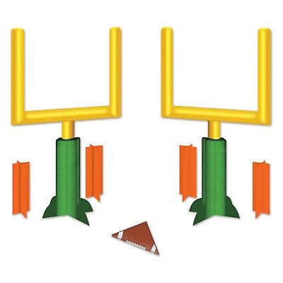 Beistle 54884 3-D Football Goal Post Centerpieces (2 Pack), 11