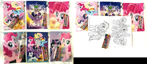 My Little Pony Party Favors Coloring Book & Crayon Set 12 Pack Assorted Style