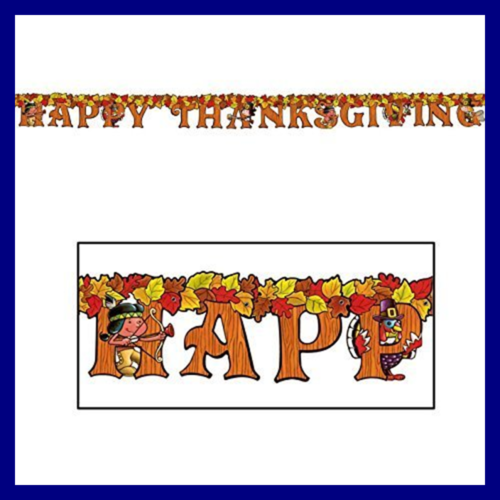 Happy Thanksgiving Streamer 5In. X 6Ft. Par Not Applicable Pkg Of 3 Kitchen