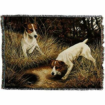 Pure Country Weavers - Jack Russell Terrier Woven Tapestry Throw Blanket With 72