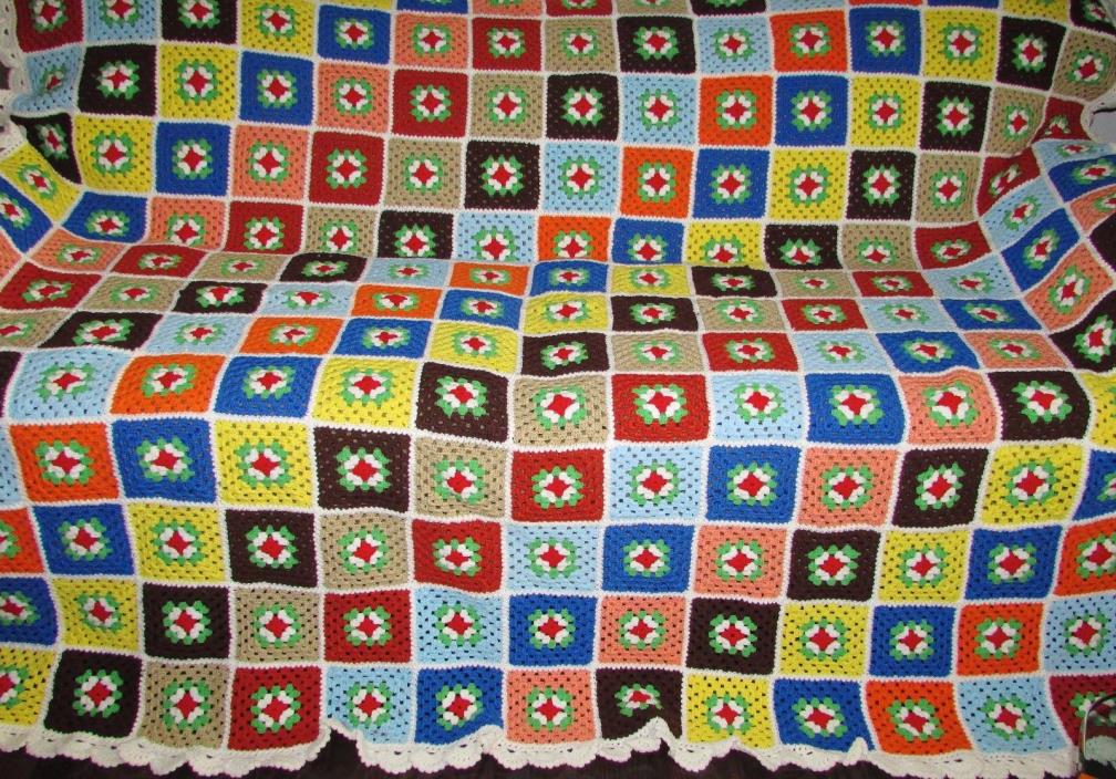 SUPERBE  MULTICOLOR  PHENTEX CROCHET THROW BLANKET  68