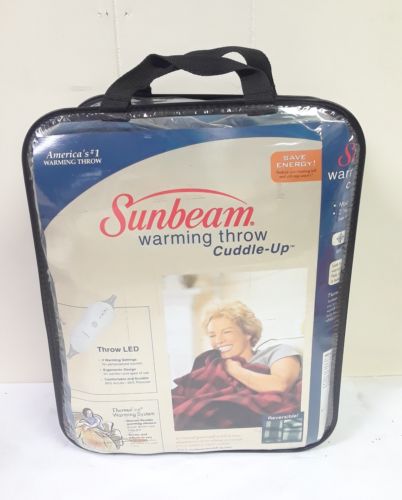 Sunbeam Reversible Warming Throw Reversible Cuddle up Fabric full/queen size