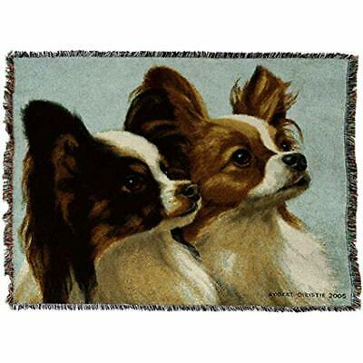 Pure Country Weavers - Papillon Woven Tapestry Throw Blanket With Fringe Cotton