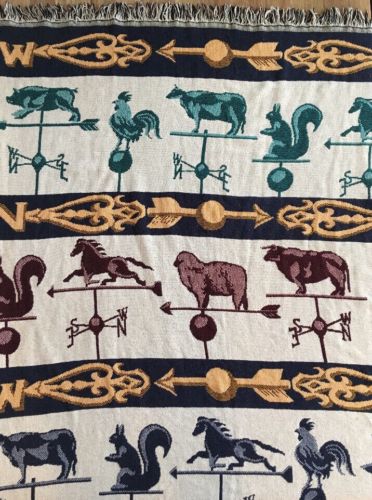 CROWN CRAFTS WEATHER VANE THROW BLANKET MADE IN USA 60X52