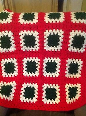 NEW handmade Christmas Crochet Throw Blanket 37
