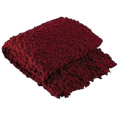 PARK DESIGNS THROW BLANKET POPCORN CHECK AFGHAN COVERLET QUILT RED THROW