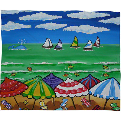 DENY designs Renie Britenbucher Whimsical Beach 1 Throw Blanket 50x60
