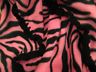 Handmade Pink & Black Zebra Stripe Fleece Throw Blanket Quilt Black Crochet Edge
