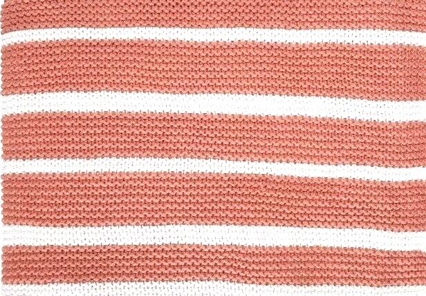 NEW William Sonoma Knit Stripe BLANKET THROW 50 X 60