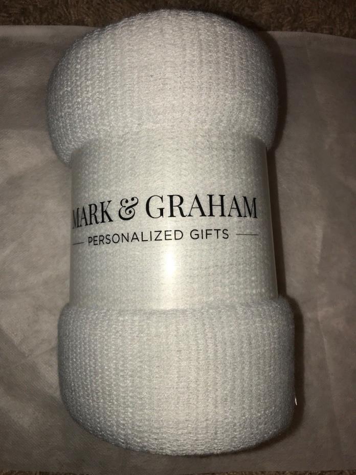 Mark & Graham Colorblock Soft Throw Blanket in Gray/Ivory 50 x 60