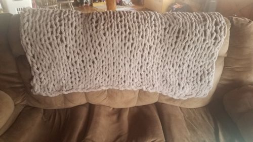 Arm knit blanket