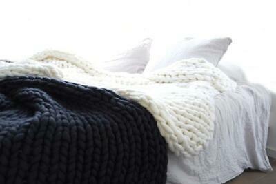 Chunky Knitted Throw Blanket