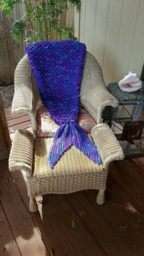 Crocheted Mermaid Tail Blanket - Child size