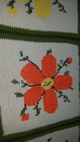Knitted Embroidered Afghan