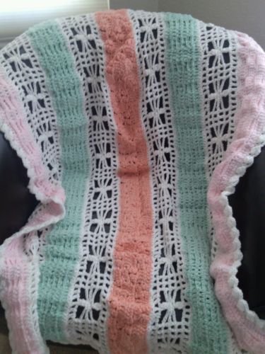 Handmade Crochet Throw - 46 x 34