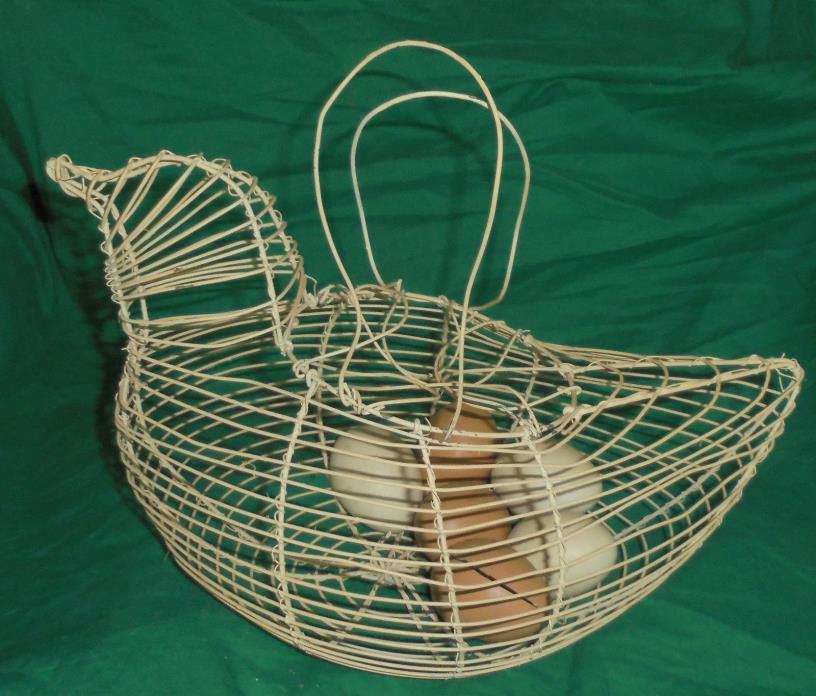 Rustic Vintage Kitchen Chicken Wired Egg Basket Egg Holder Farm Decor