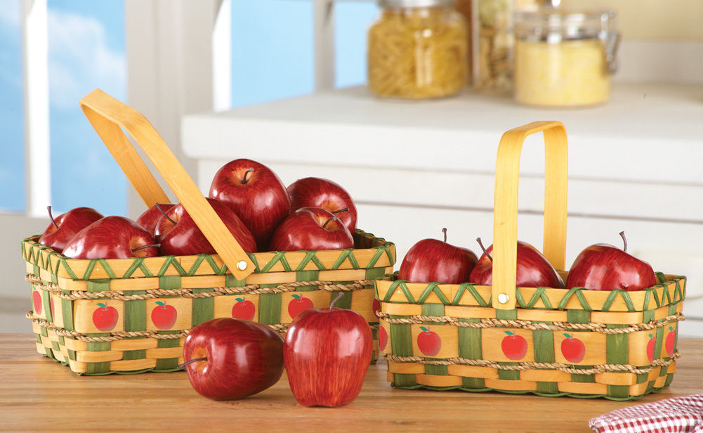 Set of 2 Country Apple Baskets