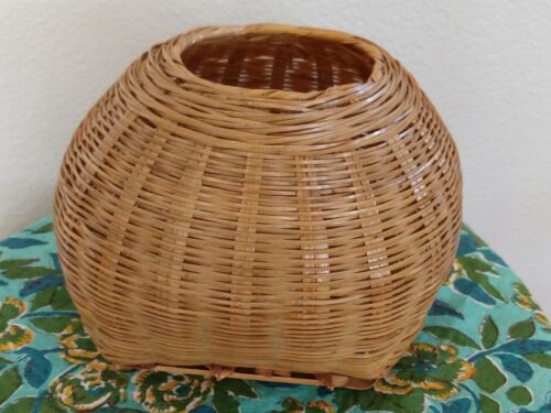 Vintage Wicker Rattan Bohemian Wove Basket Plant Holders