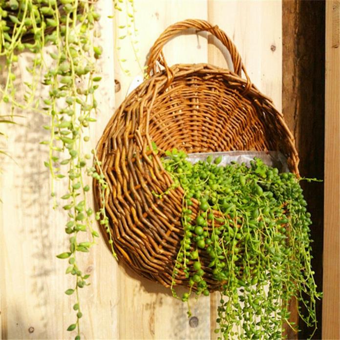 Flower Planter Wall Hanging Basket Ornamental Vases Garden Outdoor Indoor