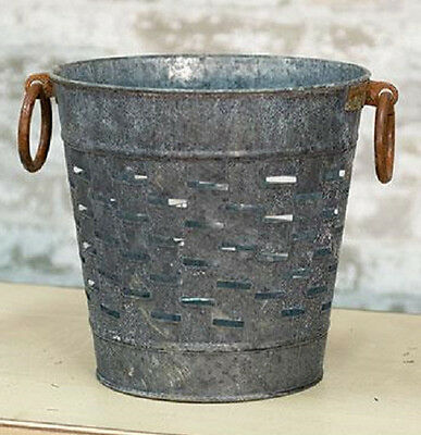 Olive BUCKET Galvanized Metal Farmhouse Style 9