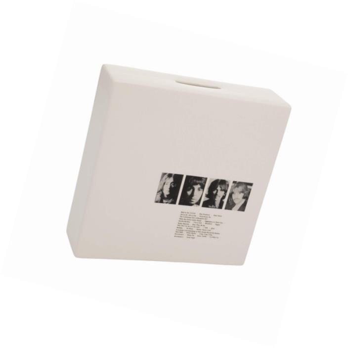 Vandor The Beatles Limited Edition White Album Ceramic Coin Bank, 6 x 6 x 1.75 i