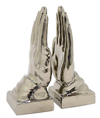 Alcott Hill Ceramic Hand Bookends Set of 2