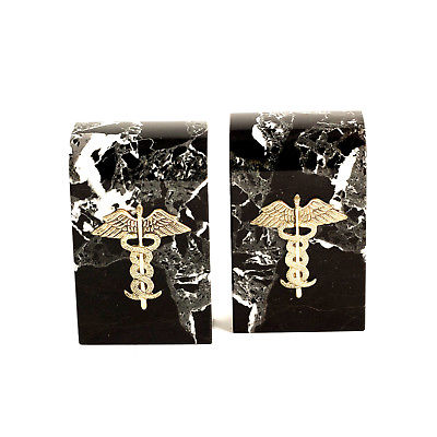 Bey-Berk Marble Bookends with 