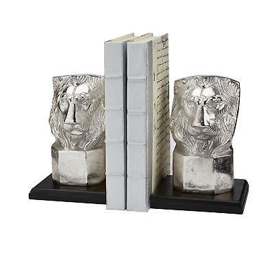Alcott Hill Decorative Lion Head Bookends Set of 2